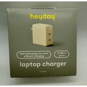 Heyday 60w USB-C Charger 2-Port GaN PD 3.0 Laptop Phone iPad Charger. New Sealed